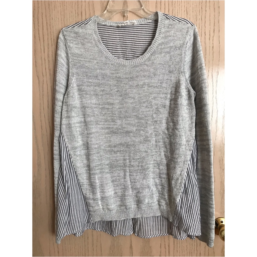 Grey striped sweater